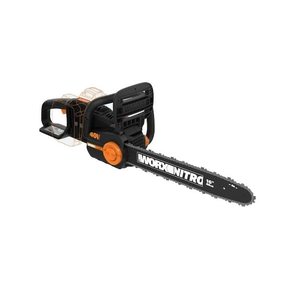 Worx Nitro 40V Power Share 16 in. Cordless Chainsaw with Brushless Motor, Tool Only WG385.9 - main